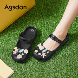 Agsdon | Ballet Mary Jane Style Hollow Out Summer Outdoor Thick EVA Soft Sole Sandals