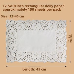 MEISITEKEKE | Oily Food Absorbing Rectangle Doily Paper