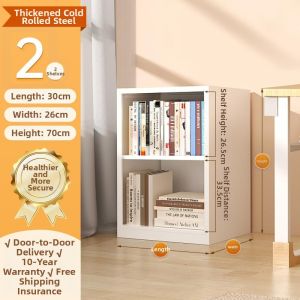 Corner Multilevel Steel Bookcase Shelf