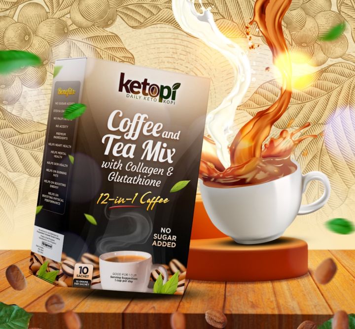 Ketopi coffee and plus tea mix with Collagen and glutathione | Lazada PH