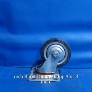 Roda Karet Hitam Hidup ABUS 3 3In 3Inch
