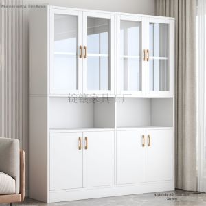 Dustproof Wooden Finish Bookcase With Door