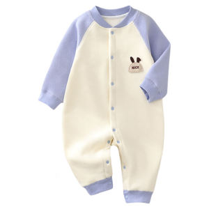 Autumn Winter Baby Romper Suit Warm Outdoor Clothes Fleece Lined Snug Fit Baby Duckling Clothing for Newborn And Toddlers Boys And Girls