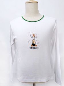 เสื้อยืดคอกลมแขนยาวผ้าฝ้ายลายพิมพ์เสื้อผ้าใส่สบายสำหรับฤดูใบไม้ผลิและฤดูร้อนสำหรับผู้ชายและผู้หญิงไซส์ใหญ่