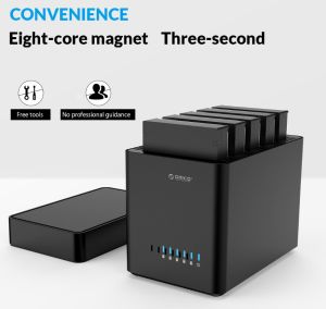 ORICO DS loạt 5 BAY 3.5 inch ổ cứng USB bao vây loại Sata để USB 3.0 vỏ HDD với 12v6.5a điện