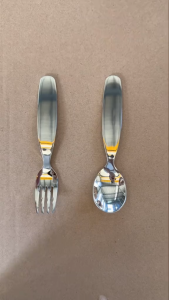 Children Spoon Fork 304 Stainless Steel Spoon Dessert Spoon Eating Spoon SUS304