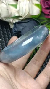 (Certificate) Aquamarine bangle 61mm +- (附证书)星光海蓝宝手镯 61mm +-