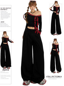 MZVZ | Quần Jeans Cao Waisted Lỏng Rộng Giảm Béo Vintage