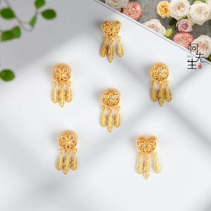 Vietnam Placer Gold Hollow Dreamcatcher Accessories Handmade DIY Braided Bracelet Bracelet Hand-Knitted Rope Ornament Strong Maintains Color