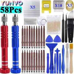 58 in 1 Precision Screwdriver Set Professional Repair Kit Pry Spudger Blade SIM Eject Pin for Mobile Phone Disassembly Hand Tool