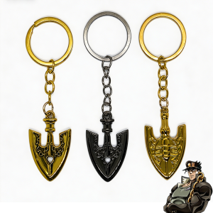 JOJO Bizarre Adventure Stand Arrow Keychain Necklace Metal Bug Arrow Pendant Anime Cosplay Key Holder Necklace for Fans