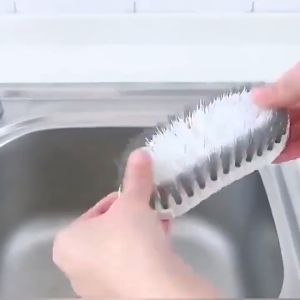 Sikat Fleksible Lengkung Cleaning Brush Toilet WC Wastafel Lantai Sikat Elastis Serbaguna