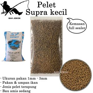 Pelet Supra Kecil Apung Pakan Ikan Jitu Kolam & Laut SP (500gr)