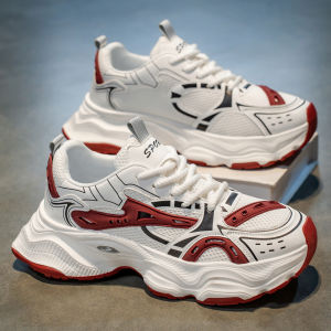 Mens Sport Shoes Breathable Mesh Thick Bottom Casual Increase Height Autumn Winter New Style Jungle Lion Brand Low Top Glue Rubber Sole