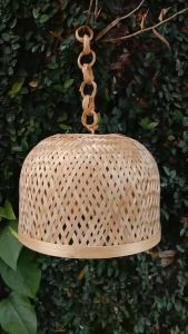 Kap lampu gantung dari bambu - lampu hias klasik