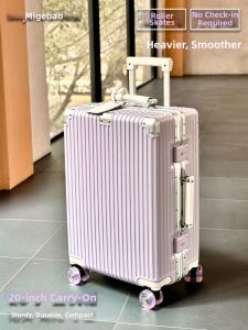 MIGEBAO | Aluminum Frame Womens Cabin Luggage 20-inch