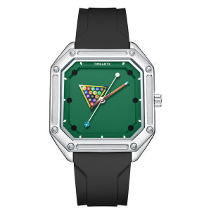 TIMEARTX 2026 New Square Quartz Watch Men Women Green Dial Rubber Strap Sport Wristwatch Watches For Man Luxury Father Day Gifts
