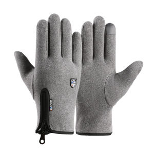 Winter Outdoor Cycling Gloves Cold Resistant Windproof Thick Fleece Touch Screen Gloves for Men Women Sports