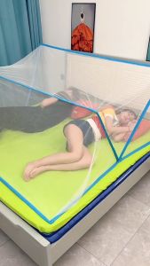 มุ้งพับกันยุง สำหรับการพับและพกพา สำหรับเด็กและผู้ใหญ่ มุ้งครอบเตียง ไม่ต้องประกอบ พับเก็บได้ พกพา Bed mosquito net