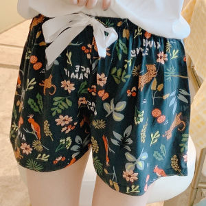 Womens Pajamas Summer Shorts Home Half Length Cotton Silk Thin Cute Japanese Style Loose Suitable for Daily Wear Shorts Artificial Cotton Trousers