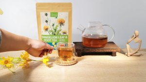 TeeLux Dandelion Leaf & Root Tea Bags Natural Roasted Dandelion Root with Fresh Dandelion Leaf Herbal Tea 100 Count