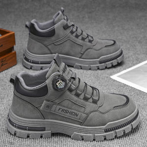 Low-Top Mens Platform Sports Outdoor Traditional Footwear - Lace-Up Stylish Trendy Street Hiking Skate Shoes