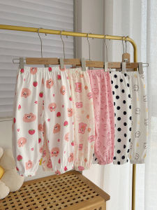 cat and  fish | Infant Anti-mosquito Lightweight Cotton Long Pants
