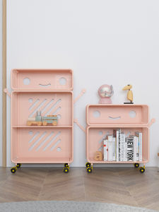 Childrens Picture Book Rack Reading Bookshelf Book Storage Rack Multi-Layer Household Iron Floor Creative Movable Shelf