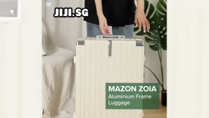 (JIJI SG) MAZON ZOIA Luggage with cup holder /  Zipper  / TSA Lock Available / Aluminium Frame  / SG