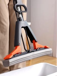 Joybos Multi-Size Double-Squeeze Sponge Mop Super Absorbent Wet&Dry for Floor Cleaning Kitchen Bathroom Home Tools – Quick-Dry Lightweight