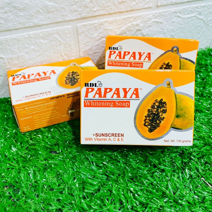 SABUN RDL PAPAYA WHITENING SOAP 135G (100% ORIGINAL PHILIPPINES) (BATH ...