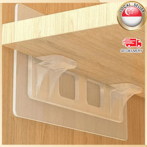 🇸🇬【SG stock】Wall holder Wall Hanger Adhesive Shelf Support Layered partition without nail support Punch-free Plastic Upgraded Shelf Support Adhesive Clear Punch-free Layered Partition Wall Mounted Support