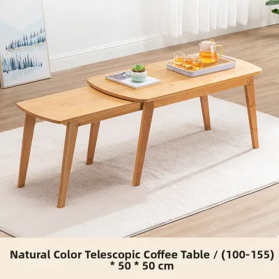 ZHUTING | Minimalist Real Wood Compact Extensible Living Room Tea Table