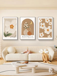 Living Room Decorative Painting Modern Minimalist Still Life Florals Three-Piece Painting Restaurant Wall Painting Nordic Style Sofa Wall Painting