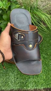 Sandal Kulit Pria Dewasa Slop Selop Full Kulit 100%