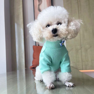 Autumn Winter Pet Clothes Teddy Bichon Wool Floral Base Shirt Pure Cotton Cat Dog Clothes EBAERR Casual Style Cotton Jacket
