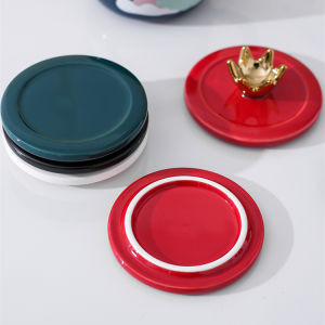 ฝากระเบื้องเต็มใบ ไม่มีรอยขาด ขนาดใหญ่ 9 ซม. ไม่มีช่องส้อมีฝาปิดทั้งตัว ฝากระเบื้องทั่วไป ฝากระเบื้องสำหรับชาน้ำ ฝากระเบื้องสำหรับแก้วน้ำ