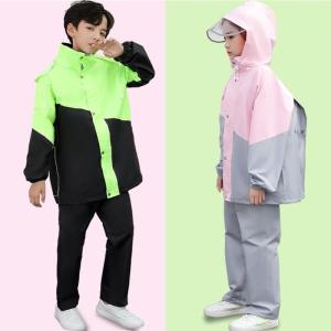 Waterproof Kids Rain Suit Backpack Space