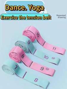 10 Grid Elastic Exercise Band Long Fitness Stretch Band Digital Print Tali Rintangan for Dance