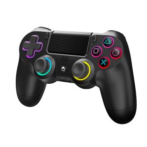 คอนโทรลเลอร์ไร้สายสำหรับ PS4/Pro/Slim และพีซี จอยสติ๊กเกมแพดแบบ Hall effect พร้อมไฟ RGB ปุ่มด้านหลังแบบมาโคร แบตเตอรี่ 1000mAh