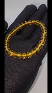 (SG Seller Ready Stocks) Yellow Quartz Multi Facet Bracelet 7mm+