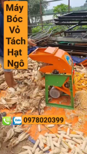 Máy bóc bẹ ngô tách hạt ngô mini gia đình