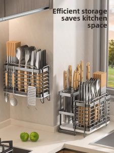MEIKAIBIN | Wall-mounted Mold-proof and Water-draining Knife and Chopsticks Holder