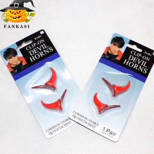 Halloween Decoration Women Red Horns Hairpin Creative Little Devil Cute Hair Accessories Stage
