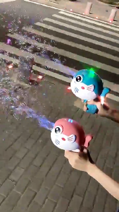 Dolphin Bubble Machine 12 Holes Bubble Blowing Machine Electric Automatic Dolphin Bubble Blower Toys Cute Bubble Summer Outdoor Activity 海豚泡泡机