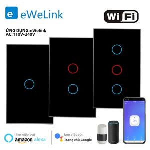 EWelink Wifi Công Tắc Thông Minh Bluetooth RF Công Tắc Đèn Cảm Ứng Alexa Google Điều Khiển Giọng Nói Dây Trung Tính/Không Lắp Đặt Dây Trung Tính