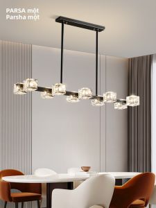 PARSA | Luxury Modern Minimalist Chandelier Copper Crystal Light