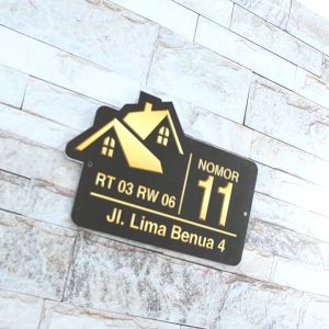 Nomor Rumah Modern Minimalis UV Printing & Stiker