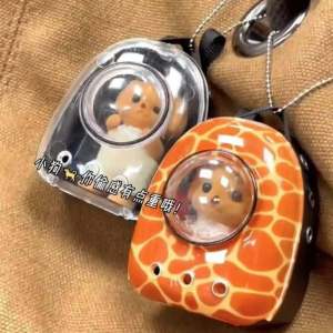 Creative Birthday Gift Dog Keychain Small Nose Gag Backpack Charm Sembelle Cute Poodle Space Module Bag Pendant for Girlfriend