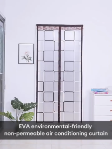 XTEN Air Conditioner Door Curtain Lampblack Windshield Anti-mosquito Transparent Self-Priming Magnet Plastic Partition Soft Curtain